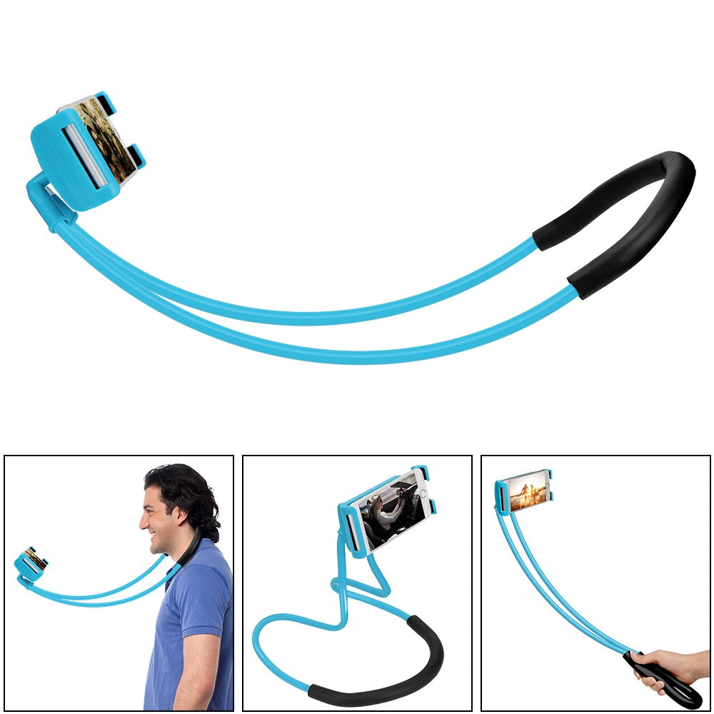360 Degree Rotation Lazy Bendable Flexible Hang Neck Phone Holder